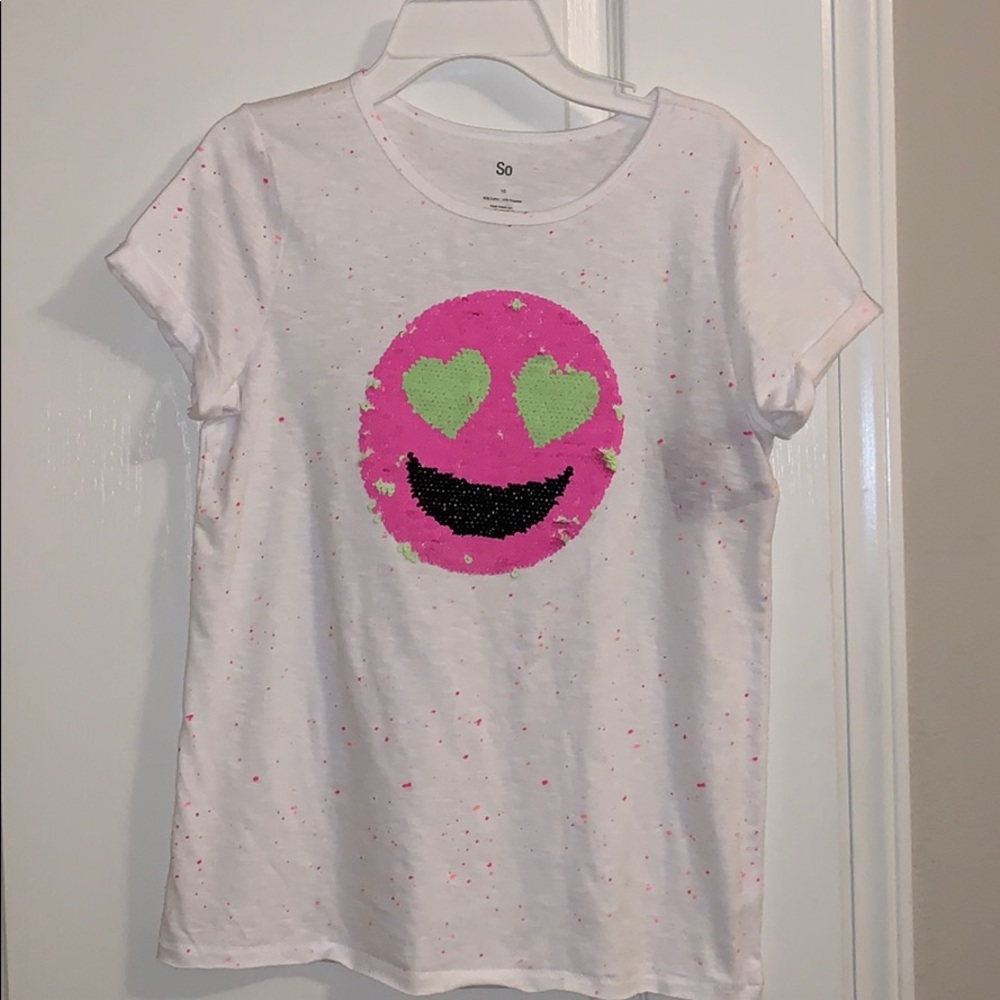 SO tee with sequin graphic